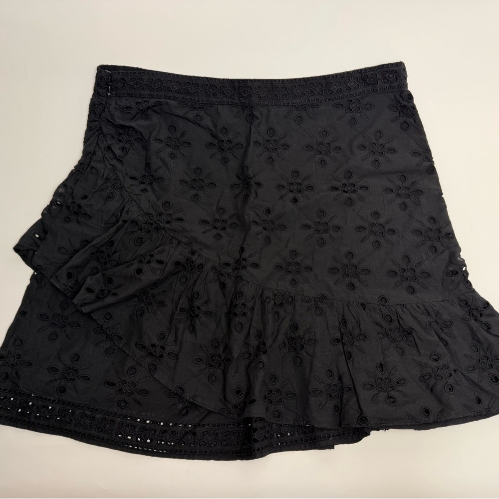 Express Black Eyelet Skirt